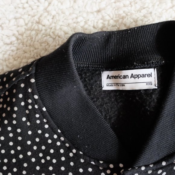 American Apparel Black w/ White Polka Dots Jacket - Picture 3 of 5